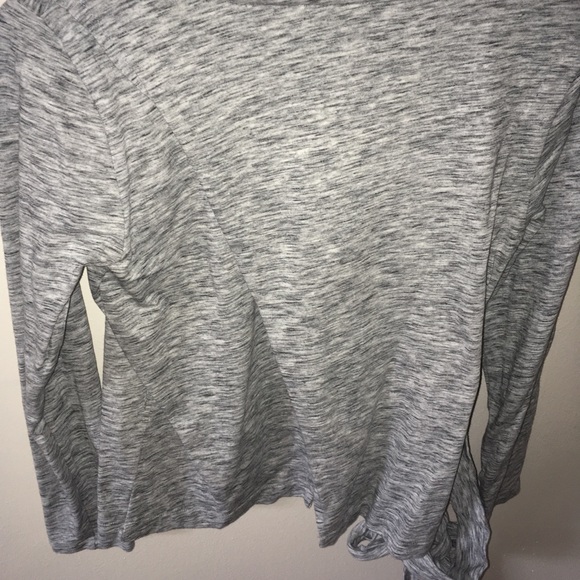 J crew belted cross back top gray heather small - Picture 3 of 5